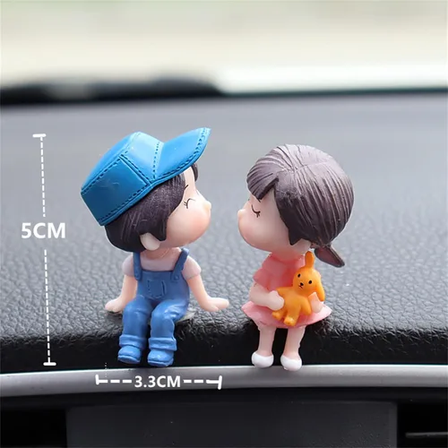 Miniatura 6 de Adornos lindos para parejas, decoración de automóvil, dibujos animados lindos, figuras de acción para parejas, adorno de globo, decoración de globo