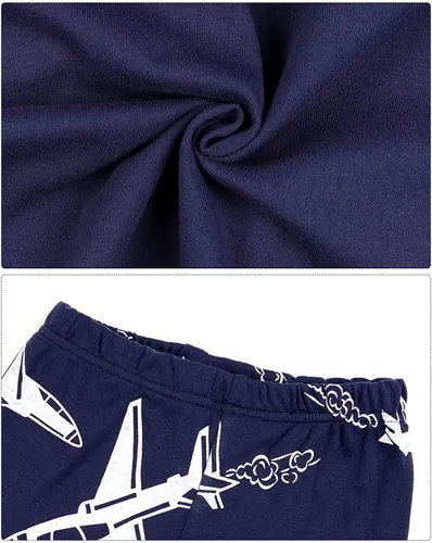 Miniatura 21 de Little Hand Pijamas para niños pequeños, Monster Truck 100% algodón, dinosaurio para niños, 2 piezas, ropa de dormir, conjuntos de ropa de dormir