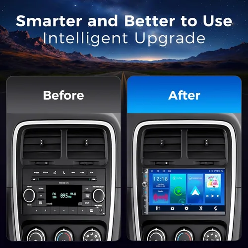 Miniatura 8 de Estéreo de auto de doble DIN de 7 pulgadas, Apple Carplay inalámbrico y Android Auto, pantalla táctil HD, Bluetooth, 240W, SWC, salida de subwoofer