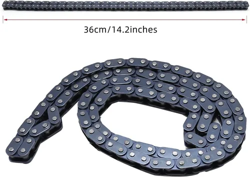 Miniatura 2 de Piñón de transmisión trasera T8F de 54 dientes con cadena T8F de 116 eslabones y kits de eslabón maestro para motor de 2 tiempos de 47cc 49cc, mini
