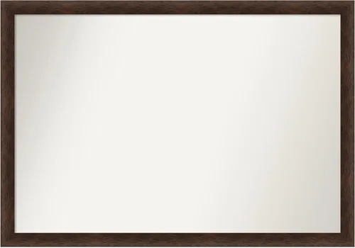 Miniatura 482 de Amanti Art Espejo de pared personalizado no biselado (24 x 27 pulgadas), marco estrecho de nogal chipre - varios tamaños personalizados - Espejo