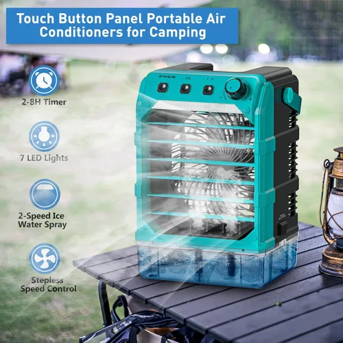 Miniatura 9 de Uniqwamo Ventilador Nebulizador Portátil Compatible con Batería de 18V de Makita (Sin Batería) o Alimentado por USB, Ventilador de Enfriamiento