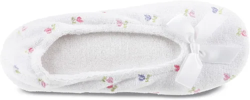 Miniatura 4 de isotoner - Pantuflas bordadas tipo bailarina para mujer.