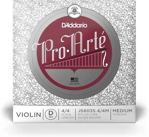 Miniatura 8 de D'Addario J56 4/4M Pro-Arte Cuerdas de violín de nailon, Medium