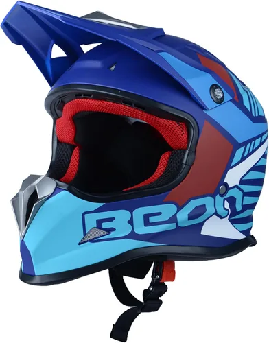 BEON Adult Dirt Bike Helmets Motocross ATV Dirtbike BMX MX Offroad Full Face Motorcycle Helmet, DOT Certified Model B602
