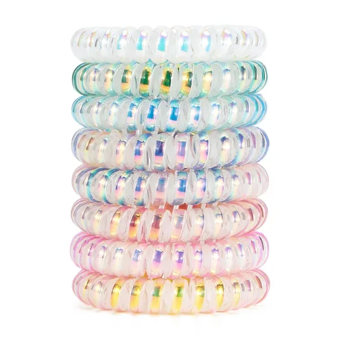 Miniatura 28 de Lazos para el cabello en espiral para soportes gruesos para cola de caballo (paño marino, 12 piezas) – sin arrugas para todo tipo de cabello Tela