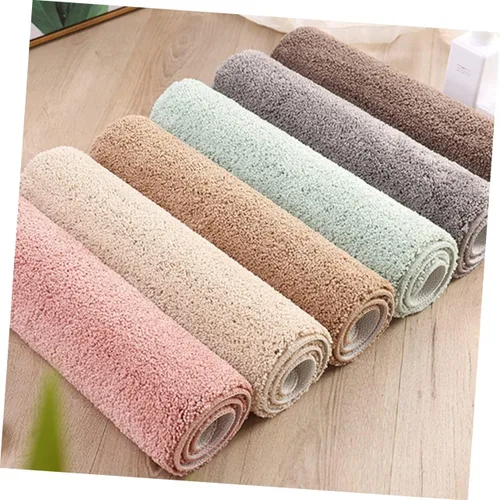 Miniatura 3 de WOONEKY Tapete de baño antideslizante lavable de terciopelo para baño, antideslizante, absorbente, lavable a máquina, decoración del hogar
