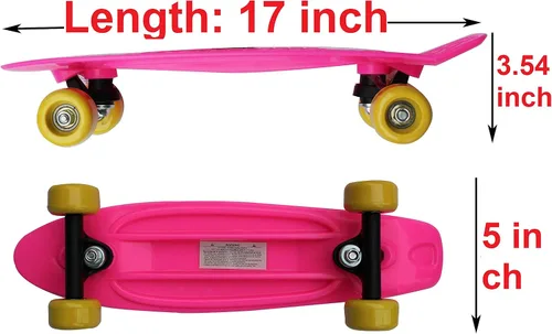 Miniatura 3 de Monopatín mini, monopatín mini cruiser para principiantes Rosado