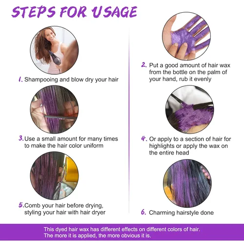 Miniatura 5 de Color de cabello temporal para niños, Ultikare cera para el cabello lavable, cera de tiza natural, crema de barro de arcilla para peinado DIY