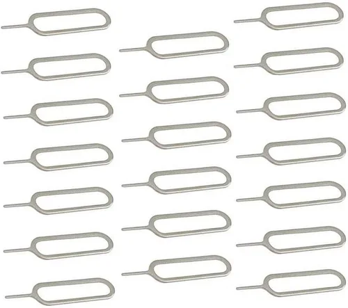 Miniatura 2 de eTECH Collection Sim Card Tray Remover Expulsión Pin Herramienta de llave para iPhone, iPad, Samsung Galaxy SmartPhone/Tablet y más (plateado)
