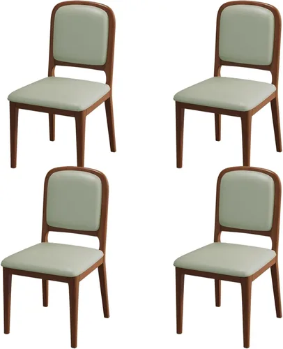 Miniatura 12 de Solid Wood Dining Room Chairs Minimalist,Kitchen Chairs with Soft Padded Back,Living Room Chair for Office Reading,Wood Frame,Armless Vanity
