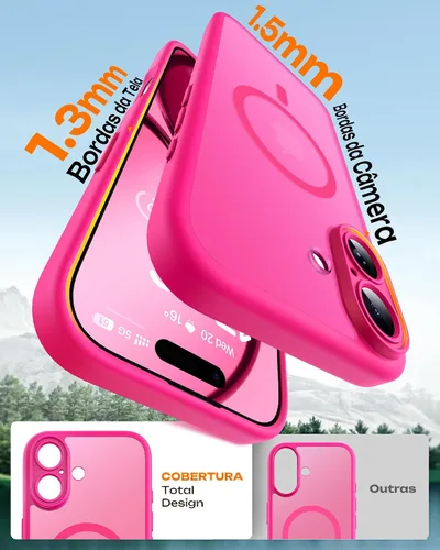Miniatura 55 de TOCOL Funda para iPhone 11, compatible con Magsafe, protección completa de cámara, imanes integrados, protección contra caídas, funda translúcida