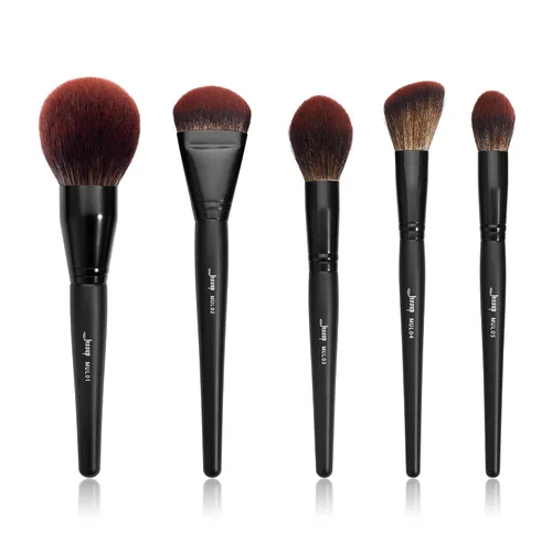 Miniatura 10 de Jessup Juego de brochas de maquillaje veganas con corrector en polvo, sombra de ojos, brocha para delineador de ojos, 16 piezas, cepillo cosmético
