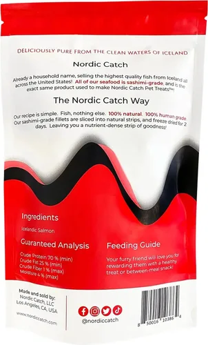 Miniatura 2 de Nordic Catch Golosinas de pescado liofilizado para mascotas de Islandia – Bocadillos puros de mariscos naturales para perros, gatos y otras mascotas