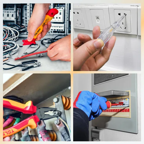 Miniatura 7 de TOLSEN Juego de destornilladores y alicates aislados: Juego VDE aislado de 11 piezas, juego de herramientas para electricista aislado de 1000 V