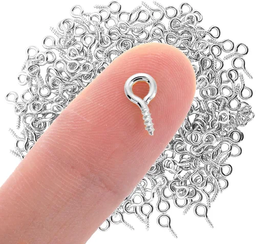 Miniatura 8 de 300 mini alfileres y ganchos para hacer joyas, cierres y tornillos en tono dorado
