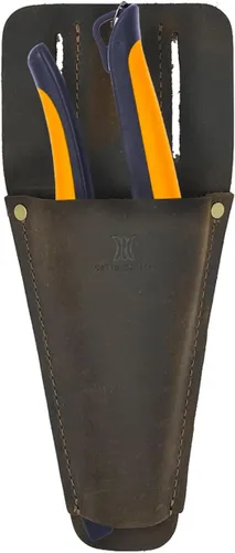 Miniatura 4 de Funda de podadora de cuero de jardín,Funda de herramienta para tijeras de podar de jardinería,Cubierta protectora de tijera duradera 2-Marrón