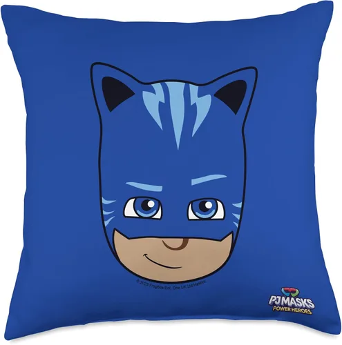 Miniatura 5 de PJ Masks Power Heroes Catboy Sassy Big Face - Almohada de retrato de 16 x 16 pulgadas, multicolor