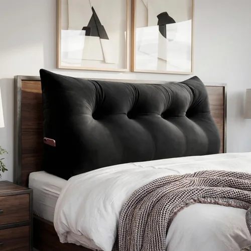 Miniatura 19 de Almohada de cabecero triangular - Almohada grande para cama de 3 en 1 como almohada de lectura en cuña, almohada grande para sofá o cama de día