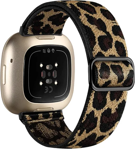 Miniatura 26 de Maledan Banda de Repuesto para Correas Fitbit Sense Hombres Mujeres, Correa de Reloj Elástica de Nylon Transpirable Suave para Versa 3/Versa 4