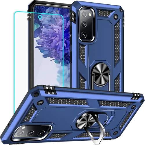 Miniatura 15 de Yiakeng Funda para Samsung Galaxy S20 FE, funda Galaxy S20 FE 5G con protector de pantalla HD, fundas protectoras de grado militar con anillo