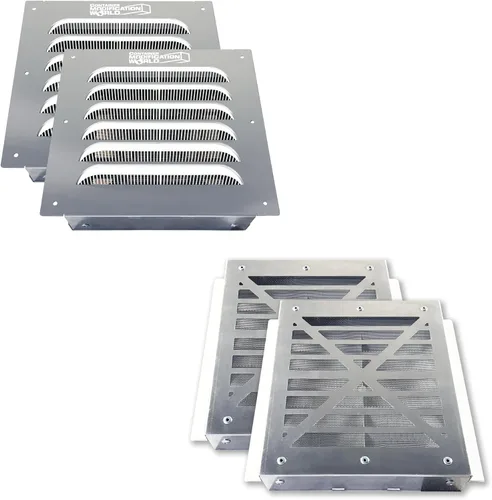 BIG AIR 30 Ventilación de contenedores con pantalla - Ventilación de pared a dos aguas con rejilla para condensación y flujo de aire | Se adapta a