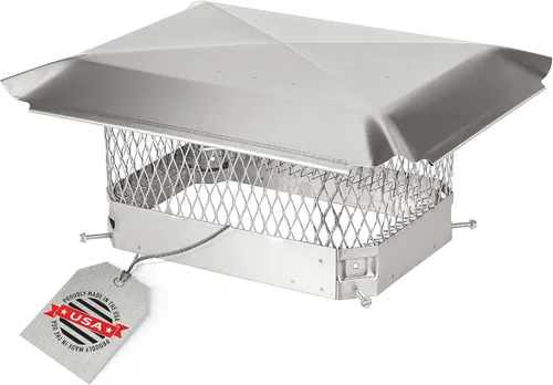 Miniatura 8 de HY-GUARD HGSS99 - Cubierta de chimenea de acero inoxidable con perno de combustión, tamaño de malla 3/4 pulgadas, se adapta al exterior de baldosas