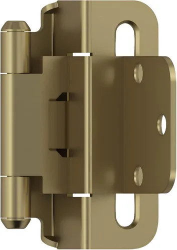 Miniatura 14 de Amerock BPR7540BB Bisagra de gabinete 1/2 pulg (13 mm) superpuesta de cierre automático de envoltura completa de latón pulido para puerta