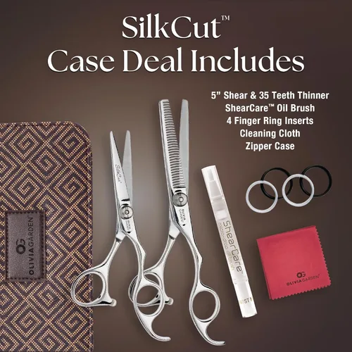 Miniatura 2 de Olivia Garden SilkCut - Cizalla profesional para peluquería y estuche más fino