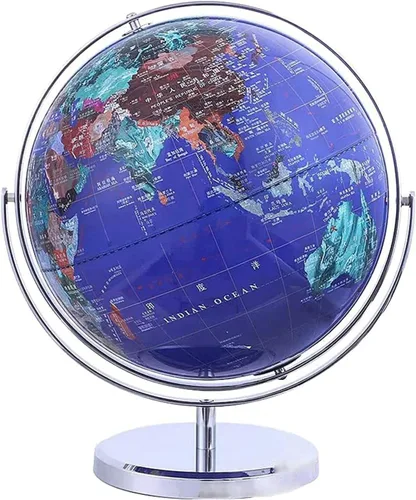 Miniatura 10 de Globos geográficos de 720 ° de rotación completa de alta definición globo mundial de escritorio globos geográficos para adultos estudiantes globos