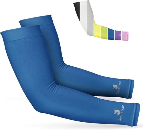 SportsTrail Mangas Refrescantes para Brazos para Hombres y Mujeres – Transpirables, Protección Solar UV, Mangas Deportivas para Brazos para Mujeres,