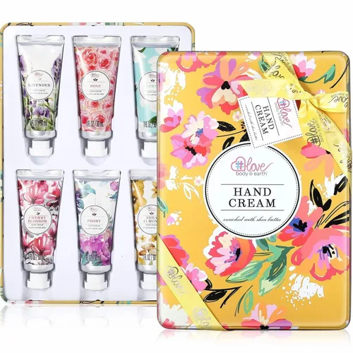 Miniatura 12 de BODY & EARTH # LOVE Set de regalo de crema de manos, juegos de loción de manos para regalos de Navidad, juego de cuidado de manos con manteca