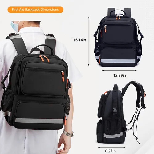 Miniatura 2 de Bolsa de primeros auxilios para trauma, mochila vacía, kits de emergencia médica, bolsa de salto para emergencias médicas, EMS, policía, bomberos