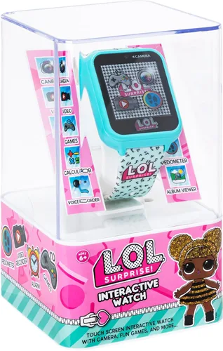 Miniatura 5 de Accutime L.O.L. Surprise! Reloj inteligente interactivo con pantalla táctil para niños, Azul claro, 40 mm, Moderno