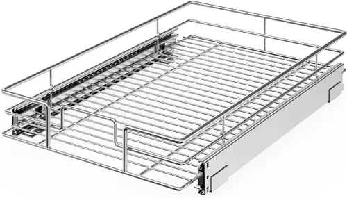ROOMTEC Organizador de gabinete extraíble (14 pulgadas de ancho x 21 pulgadas de profundidad), estantes deslizantes resistentes, cajones extraíbles