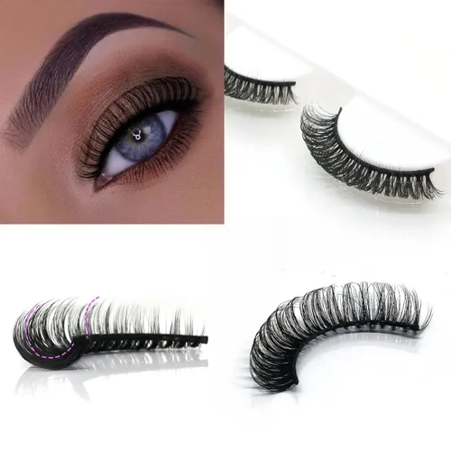 Miniatura 109 de 10 pares de pestañas rusas 3D voluminosas, con curvatura DD, pestañas postizas de visón sintético, pestañas de 19/32 de pulgada que parecen S09