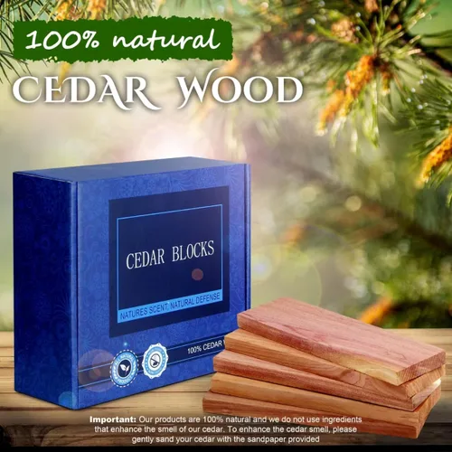 Miniatura 2 de Cedar Space Bloques de cedro para almacenamiento de ropa, paquete de 18 colgantes de cedro, 100% madera de cedro natural para tablones de armario