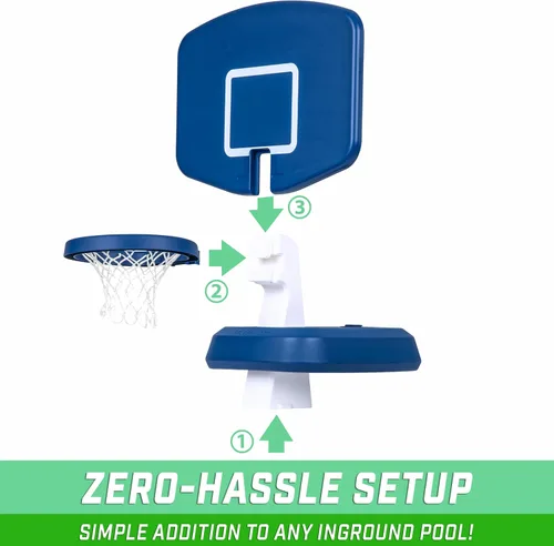 Miniatura 6 de GoSports Splash Hoop Classic - Juego de baloncesto para piscina de natación, color azul