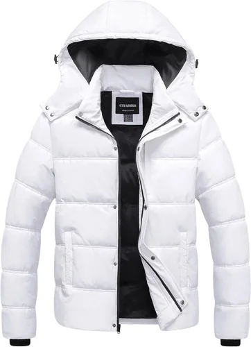Miniatura 13 de Chaqueta acolchada impermeable para hombre, abrigo de invierno cálido y grueso, chaqueta parka, chaqueta de esquí y snowboard Rojo
