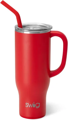 Miniatura 36 de Swig Life Mega Taza de 30 oz, Vaso de 30 oz con Asa y Pajita, Compatible con Portavasos, Apto para Lavavajillas, Vaso Aislado Extra Grande, Botella