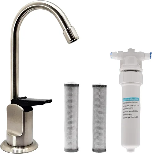 Miniatura 14 de Westbrass CO127-11 Kit de grifo dispensador de agua fría pura estilo Touch-Flo de 6 pulgadas con unidad de filtro en línea debajo del fregadero y 2