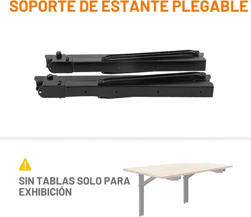 Miniatura 3 de Wallmaster Soportes plegables para estantes de 24 pulgadas, para garaje, acero resistente, carga máxima, 500 libras, flotante, montaje en pared