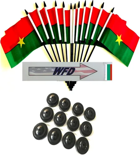 Miniatura 12 de Paquete de 12 banderas de escritorio de oficina en miniatura de poliéster Afganistán de 4 x 6 pulgadas y pequeñas banderas de mesa, 1 docena de mini