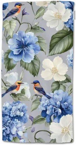 Miniatura 8 de HGOD DESIGNS Toallas de mano de baño suaves 100% algodón con diseño de hojas verdes y helechos para baño, cocina, hotel, spa, 15 x 30 pulgadas