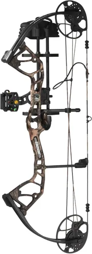 Miniatura 15 de Bear Archery Royale Ready to Hunt Paquete de Arco Compuesto para Adultos y Jóvenes, Longitud de Apertura de 12”- 27”, Potencia de Apertura de 5-50