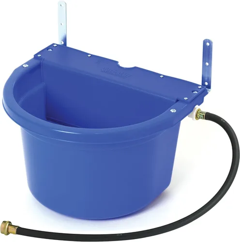 Little Giant® DuraMate - Bebedero automático controlado por flotador para ganado, resistente y duradero, fabricado en Estados Unidos, 4 galones Azul