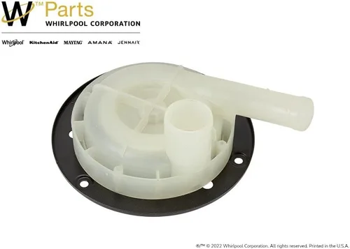 Miniatura 2 de Whirlpool WP35-6465 Bomba de drenaje de lavadora de carga superior OEM, blanco y negro