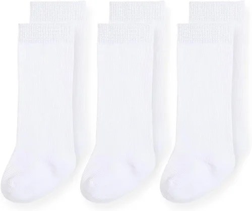Calcetines hasta la rodilla para bebé, calcetines altos hasta el muslo, medias de algodón sin costuras para recién nacidos, niños y niñas, 5 pares