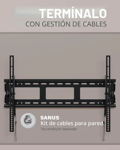 Miniatura 6 de Sanus Soporte de pared universal de perfil bajo con inclinación para televisores de 37" - 80" LED, LCD y plasma, elimina el deslumbramiento con 10º