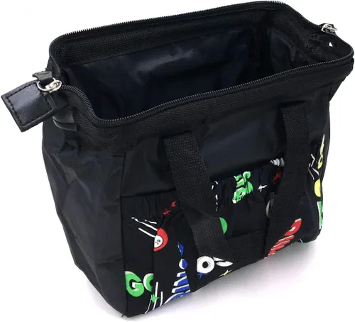 Miniatura 10 de Tapp Collections Bolso tote Bingo Dauber con 6 bolsillos Bingo Ball Design / Negro